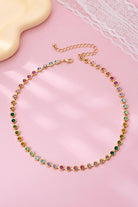 Gemstone Tennis Necklace-280 Accessories-JOSSLYN by wall to wall-The Lovely Closet, Women's Fashion Boutique in Alexandria, KY