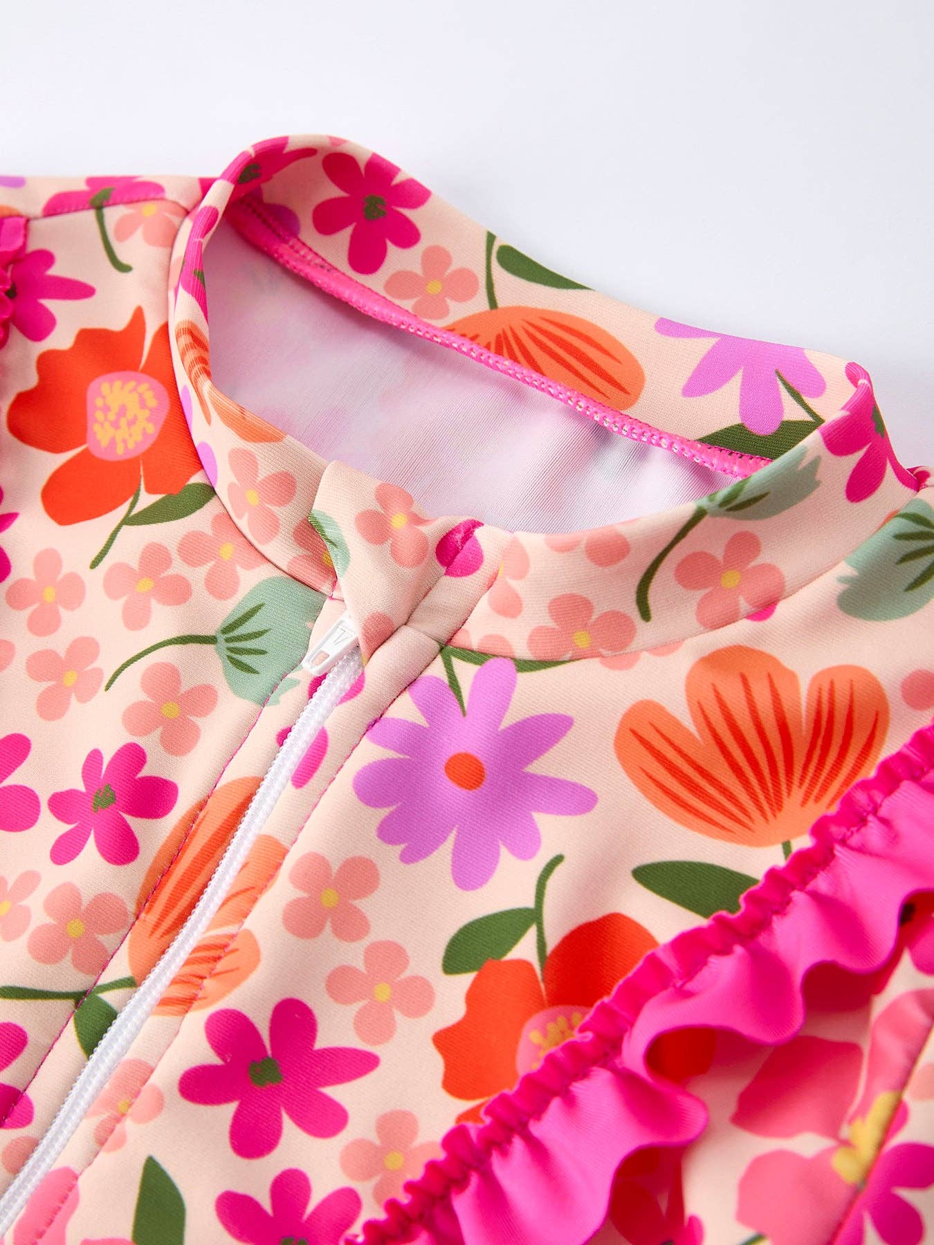 Summer Floral Ruffle Long Sleeve Girl Swimwear Set: 2-360 Carolines Closet-Rylee Faith Designs-The Lovely Closet, Women's Fashion Boutique in Alexandria, KY