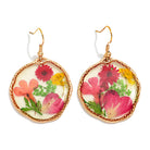 Dried Flower Round Resin Earring-250 Jewelry-judson-The Lovely Closet, Women's Fashion Boutique in Alexandria, KY