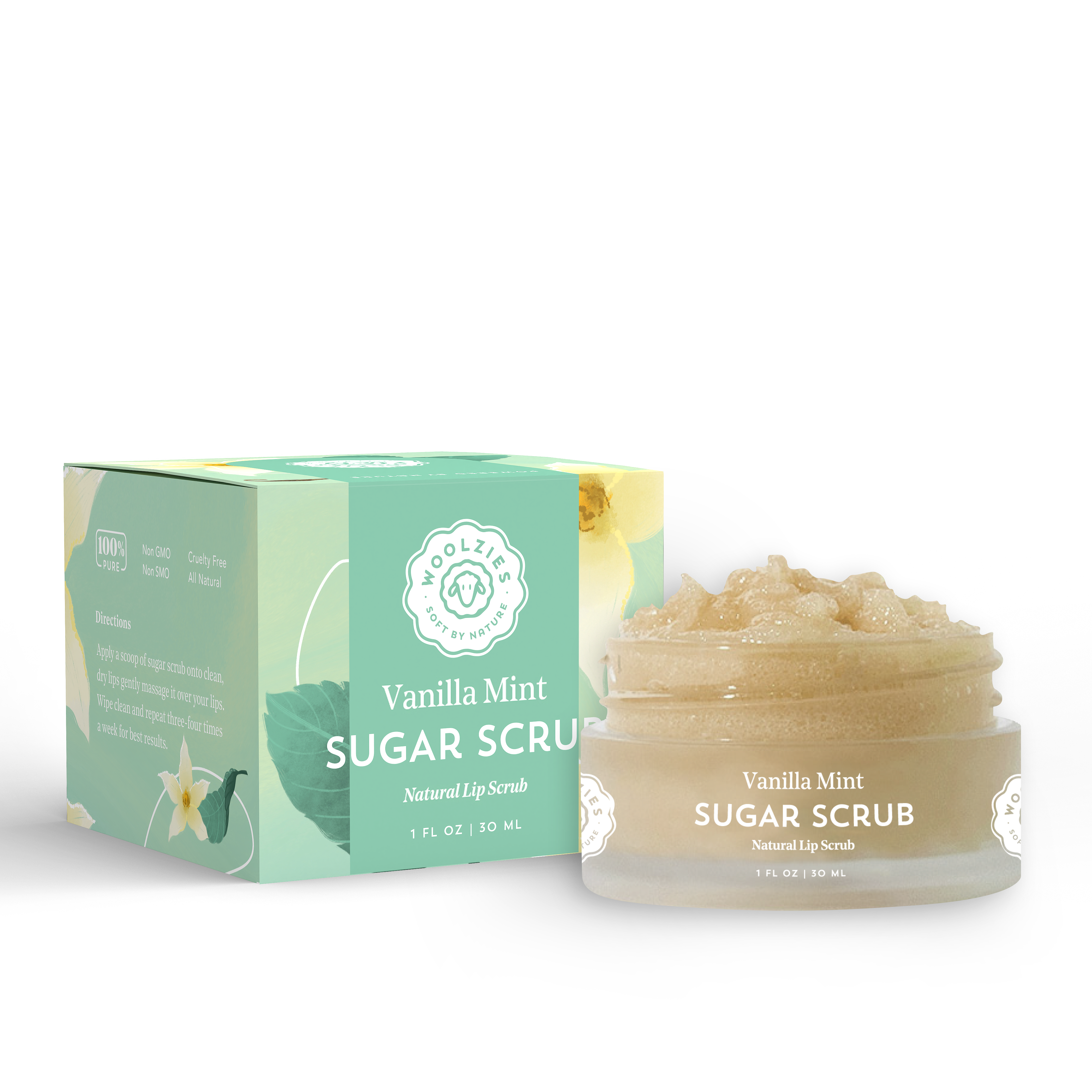 Vanilla Mint Natural Sugar Lip Scrub-350 Holiday-Woolzies-The Lovely Closet, Women's Fashion Boutique in Alexandria, KY