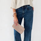 Suede Emma Woven Clutch Wristlet: Navy-crossbody/wristlet-Pretty Simple-The Lovely Closet, Women's Fashion Boutique in Alexandria, KY