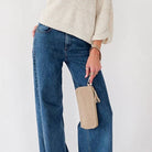 Suede Emma Woven Clutch Wristlet: Burgundy-crossbody/wristlet-Pretty Simple-The Lovely Closet, Women's Fashion Boutique in Alexandria, KY