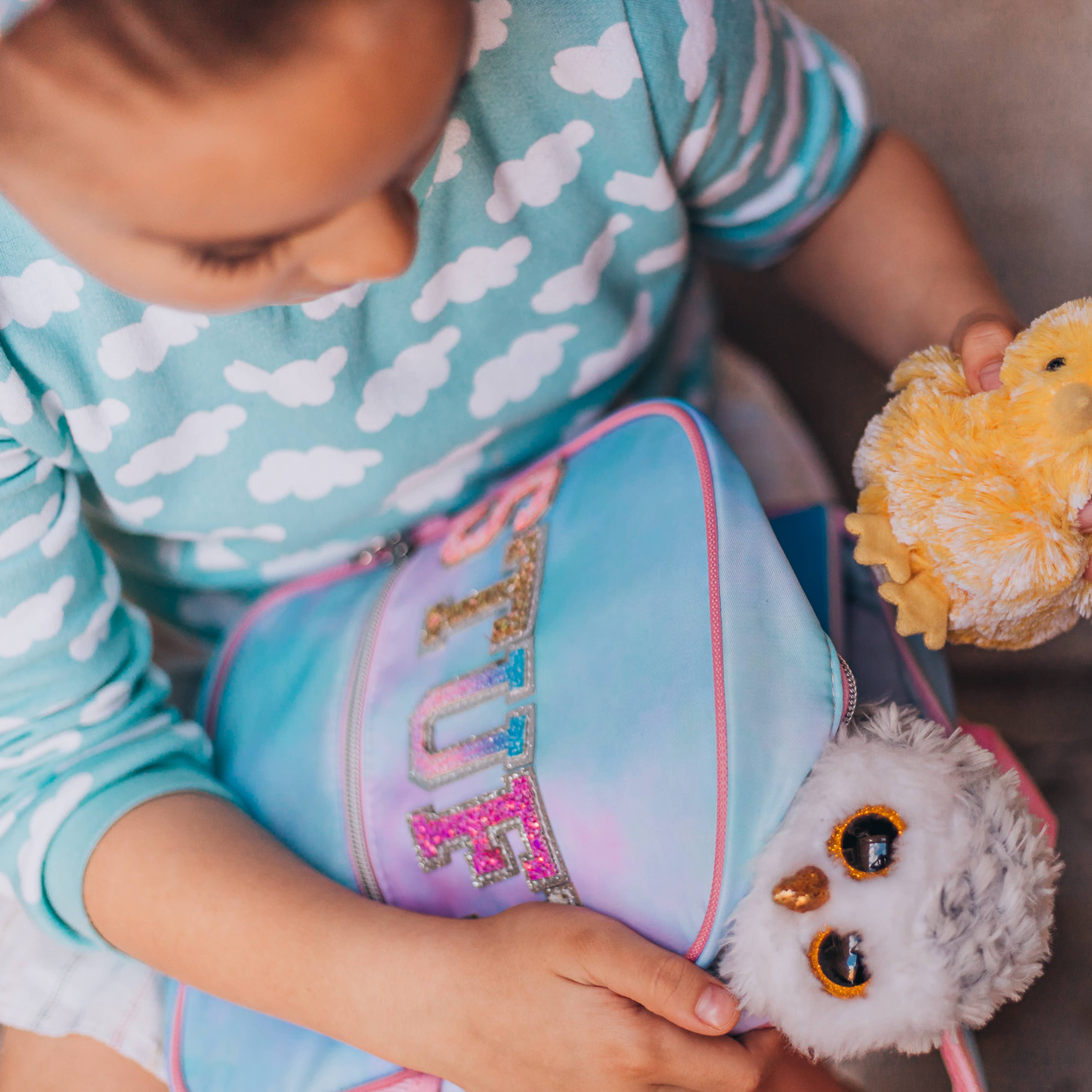 Girls Tie Dye Backpack with Glitter Varsity Letters-360 Carolines Closet-Frog Sac-The Lovely Closet, Women's Fashion Boutique in Alexandria, KY