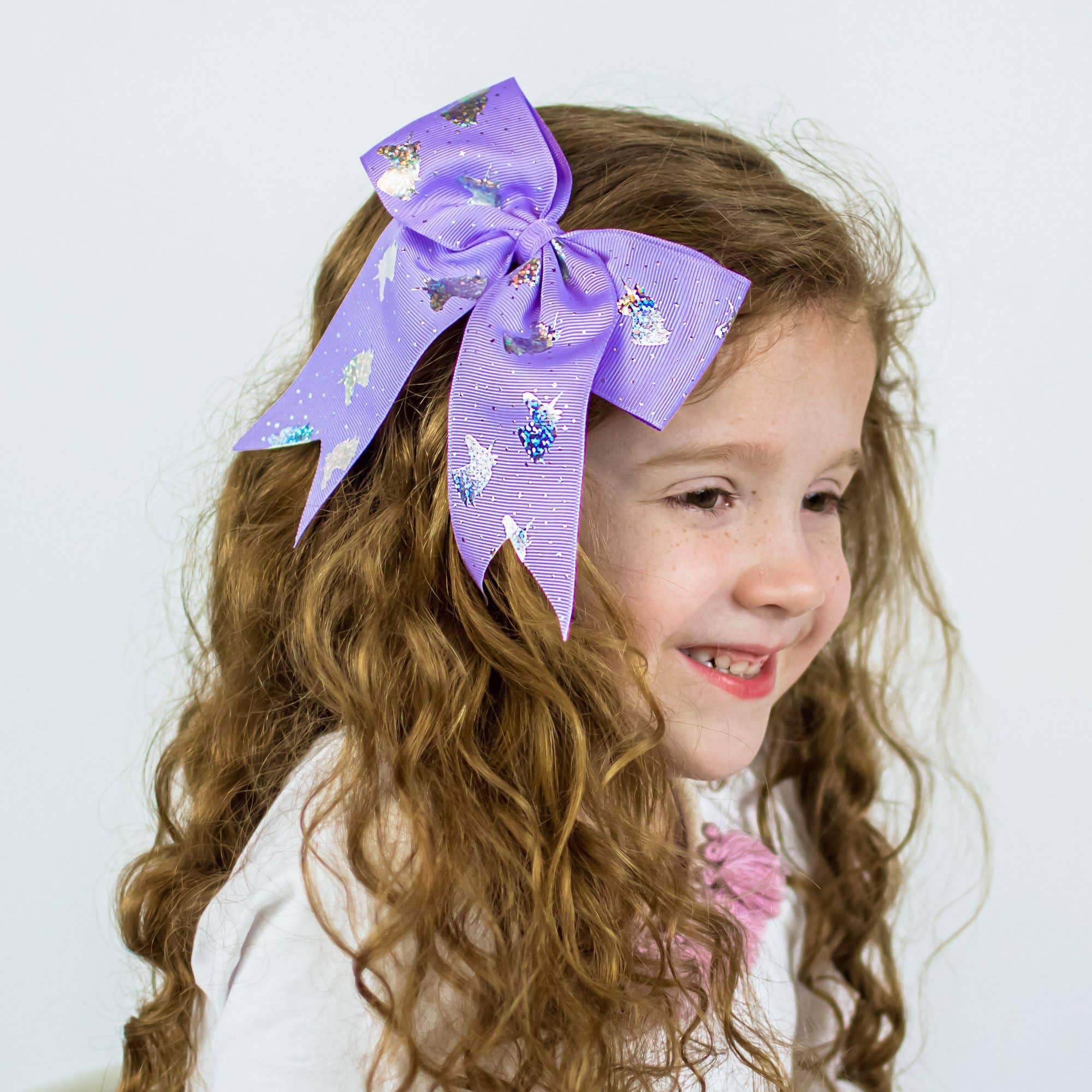 Large Unicorn Glitter Hair Bows-310 Gift-Frog Sac-The Lovely Closet, Women's Fashion Boutique in Alexandria, KY