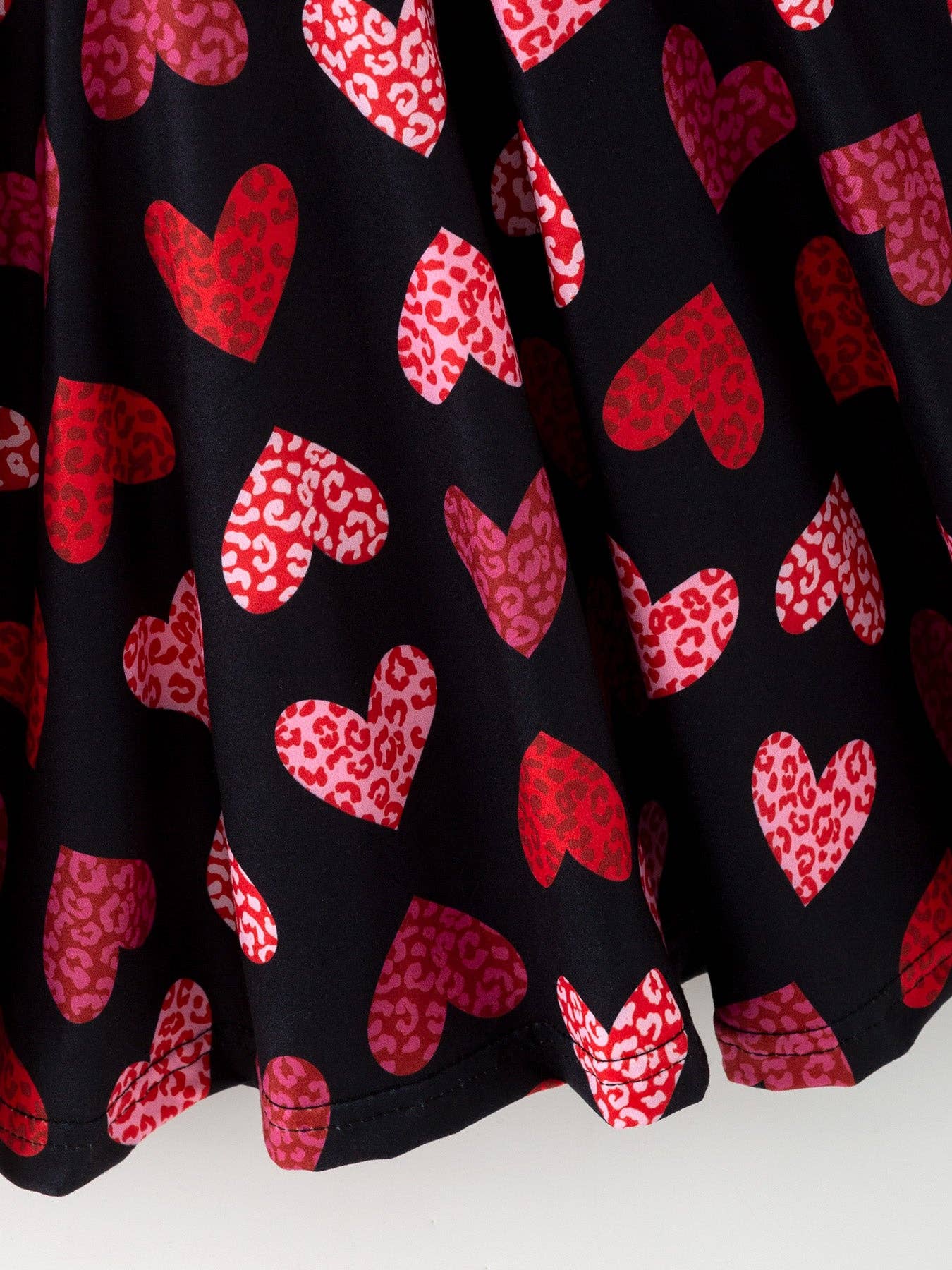 Valentine's Day Black/Leopard Heart Girls Dress-360 Carolines Closet-Rylee Faith Designs-The Lovely Closet, Women's Fashion Boutique in Alexandria, KY