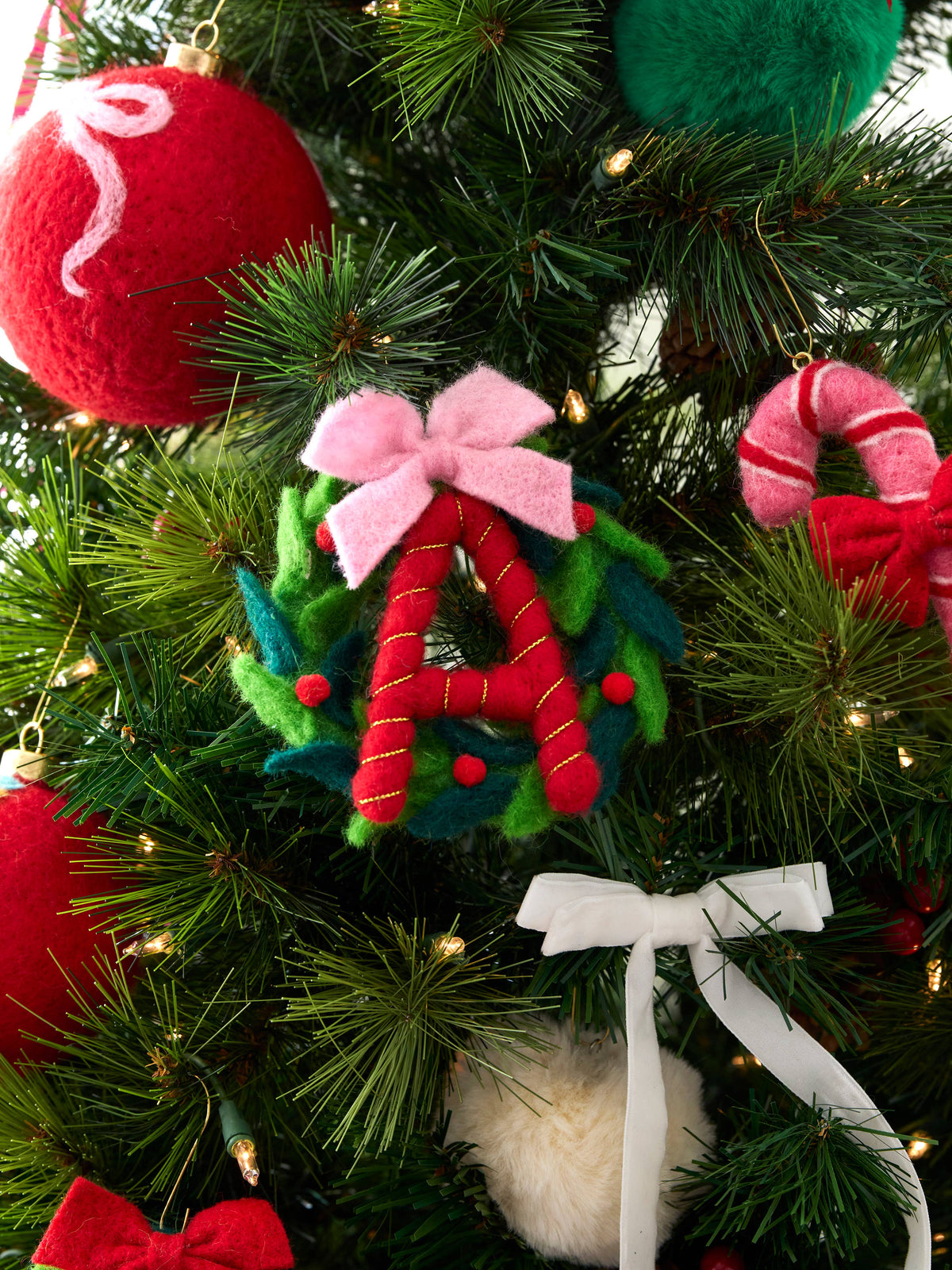 Initial Wreath Ornaments-350 Holiday-Shiraleah-The Lovely Closet, Women's Fashion Boutique in Alexandria, KY