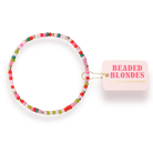 Candy Cane Lane Sprinkle Bracelet: Extended 7.25 inch-bracelet-Beaded Blondes-The Lovely Closet, Women's Fashion Boutique in Alexandria, KY