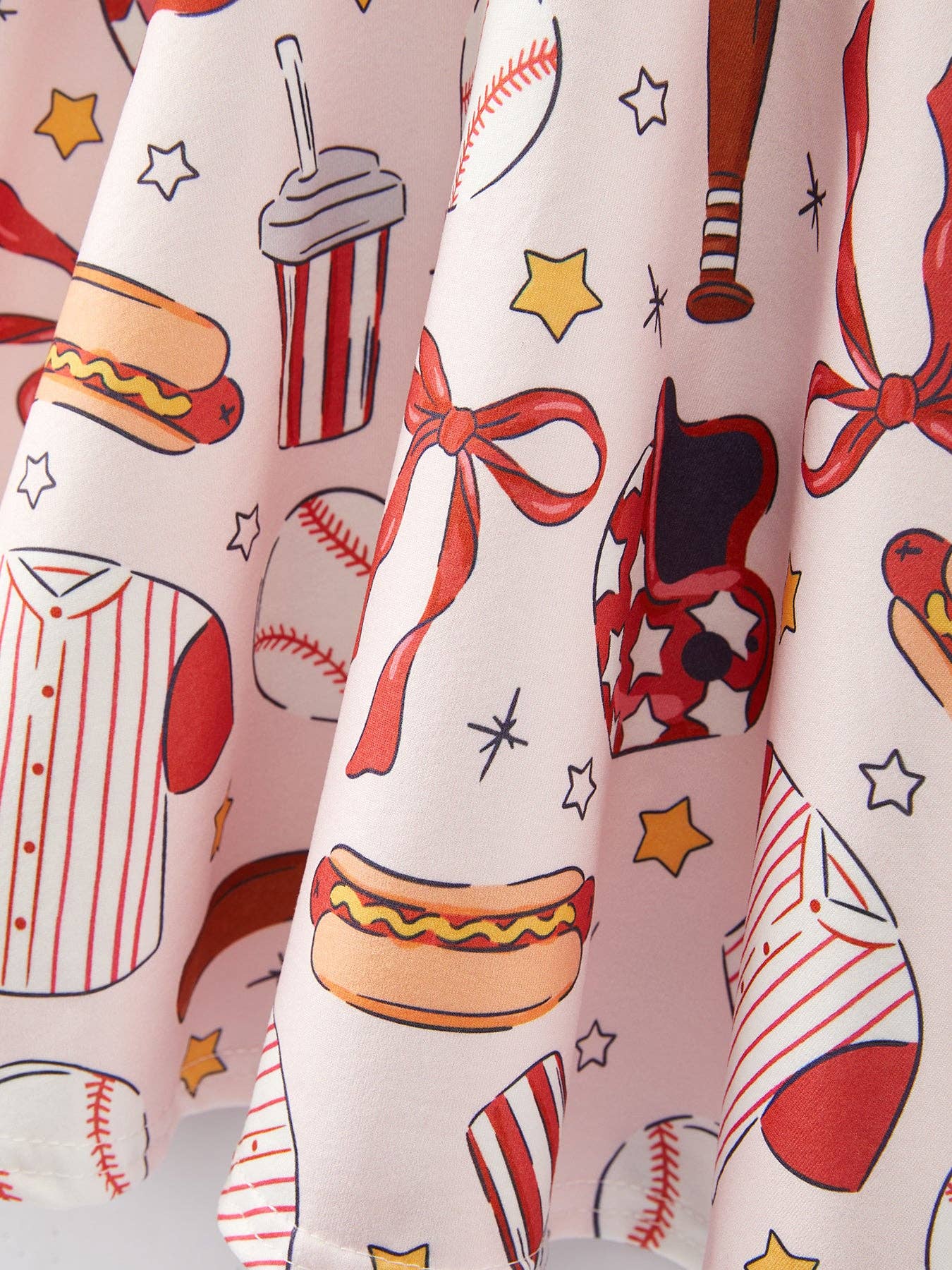 Baseball Print Girls Dress-360 Carolines Closet-Rylee Faith Designs-The Lovely Closet, Women's Fashion Boutique in Alexandria, KY