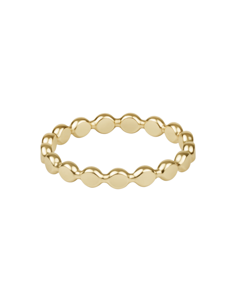 Classic Gold 2.5mm Beaded Disc Ring-260 eNewton-eNewton-The Lovely Closet, Women's Fashion Boutique in Alexandria, KY