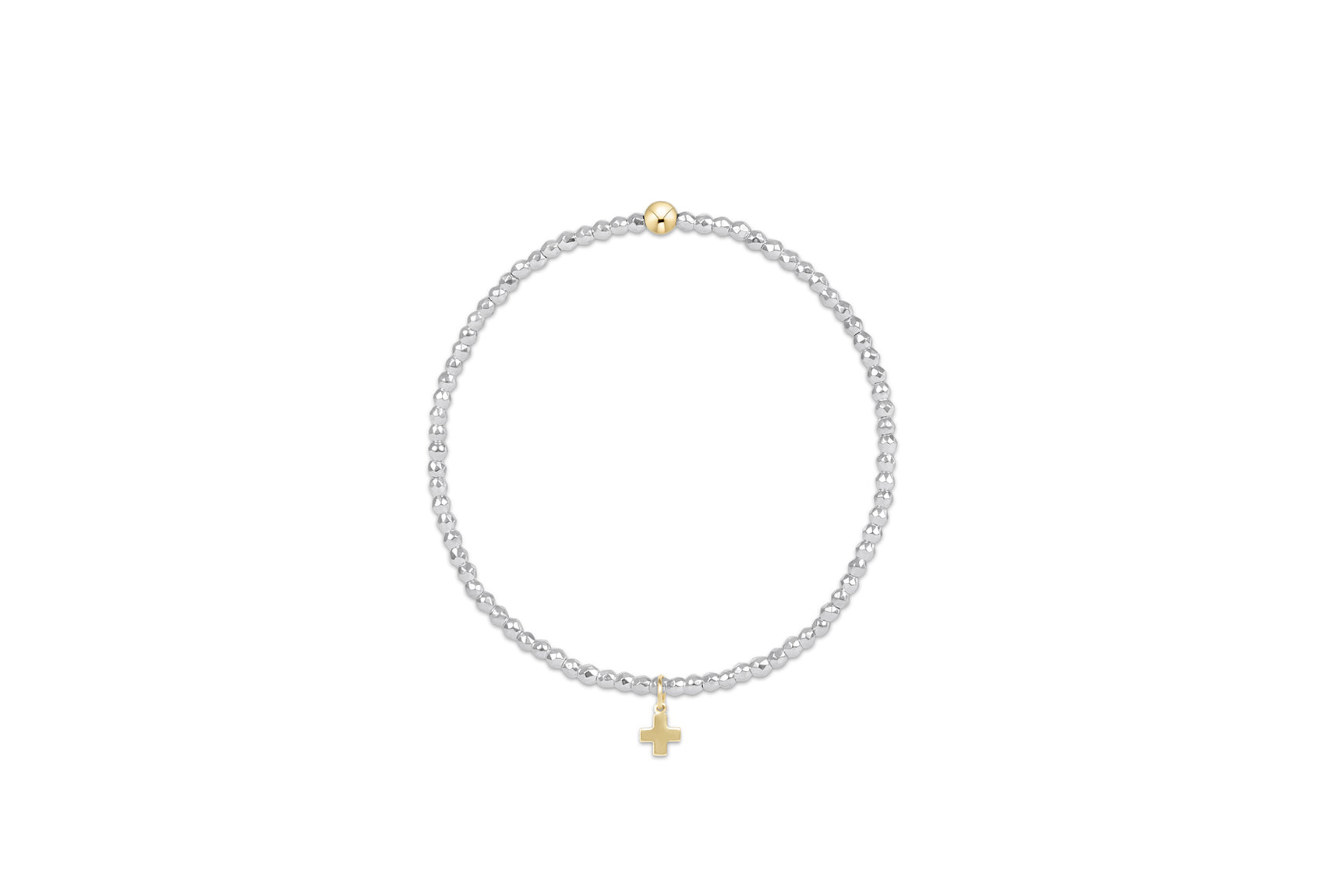 EXTENDS Bright Silver Hematite 2mm Signature Cross Charm-260 eNewton-eNewton-The Lovely Closet, Women's Fashion Boutique in Alexandria, KY