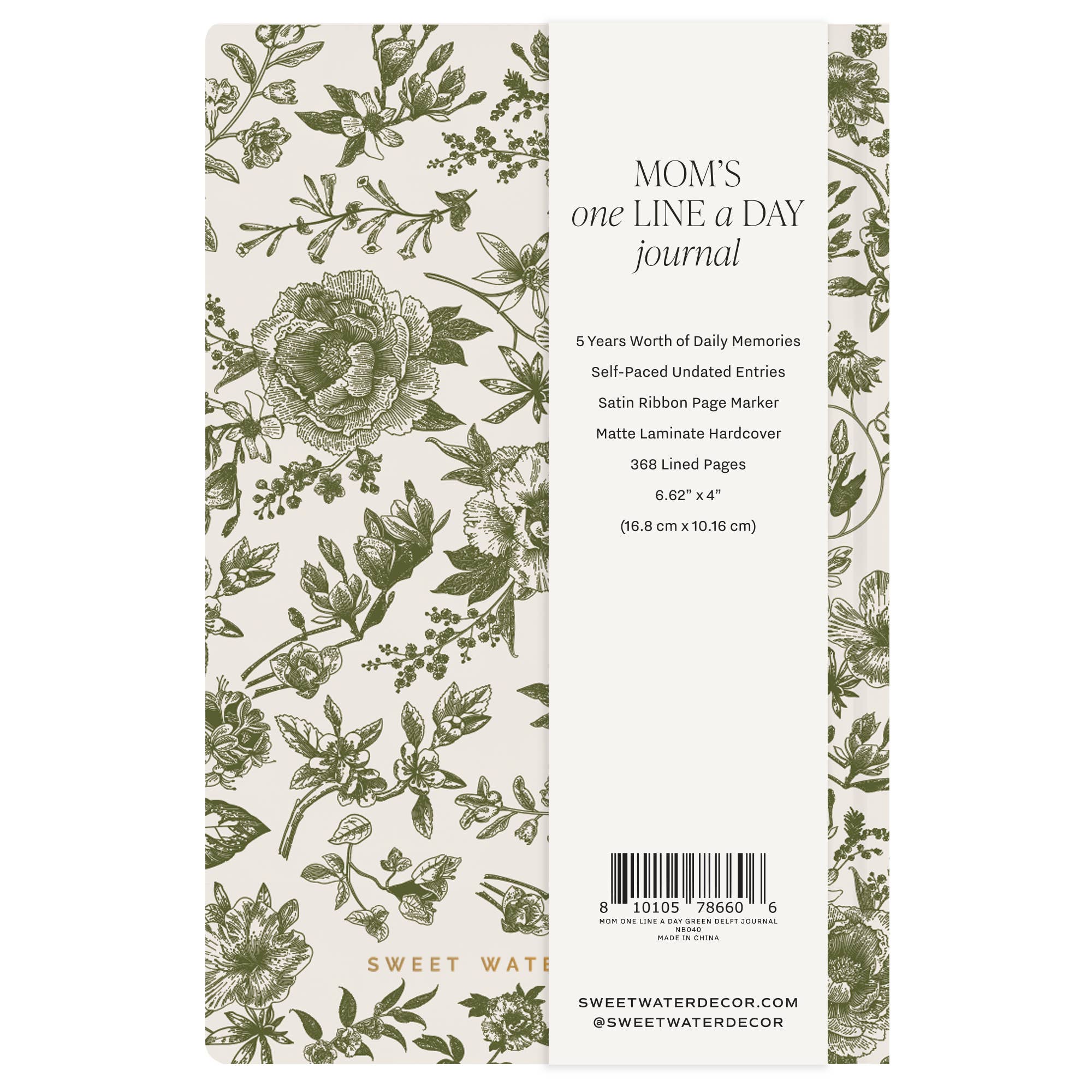 Mom's One Line A Day Journal - Green-310 Gift-Sweet Water Decor-The Lovely Closet, Women's Fashion Boutique in Alexandria, KY