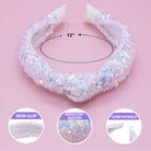 Sequin Knotted Grils Hair Band - White-360 Carolines Closet-Frog Sac-The Lovely Closet, Women's Fashion Boutique in Alexandria, KY
