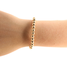 6MM Gold Beaded Bracelet: Standard 6.75 inch-bracelet-Beaded Blondes-The Lovely Closet, Women's Fashion Boutique in Alexandria, KY