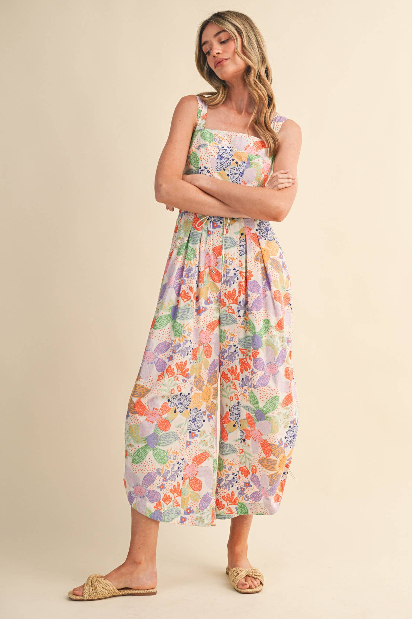 Citrus Splash Jumpsuit-190 Rompers/Jumpsuits/Sets-&MERCI-The Lovely Closet, Women's Fashion Boutique in Alexandria, KY