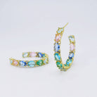 Pastel Dreams Hoop Gold -250 Jewelry-Treasure Jewels Inc.-The Lovely Closet, Women's Fashion Boutique in Alexandria, KY