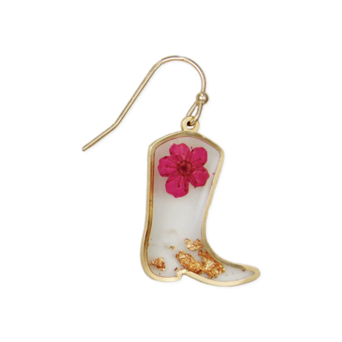Botanical Boots Dried Flower Cowboy Boot Earrings-280 Accessories-ZAD-The Lovely Closet, Women's Fashion Boutique in Alexandria, KY