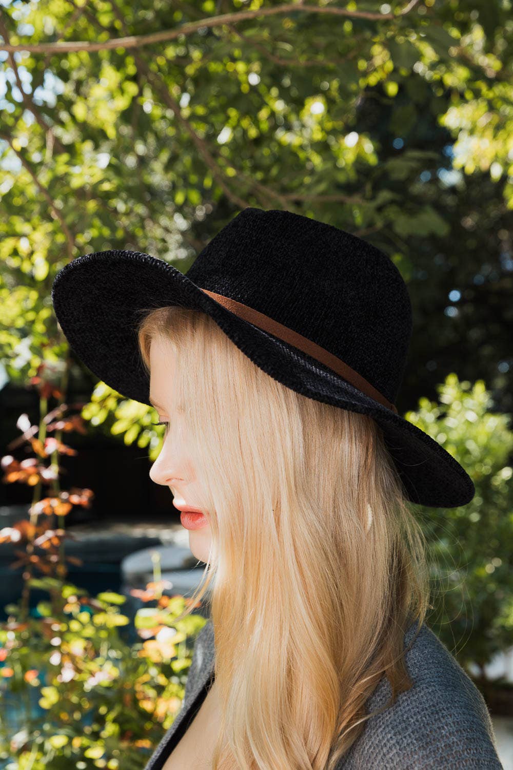 Corduroy Fedora Hat – Black-280 Accessories-The Lovely Closet-The Lovely Closet, Women's Fashion Boutique in Alexandria, KY