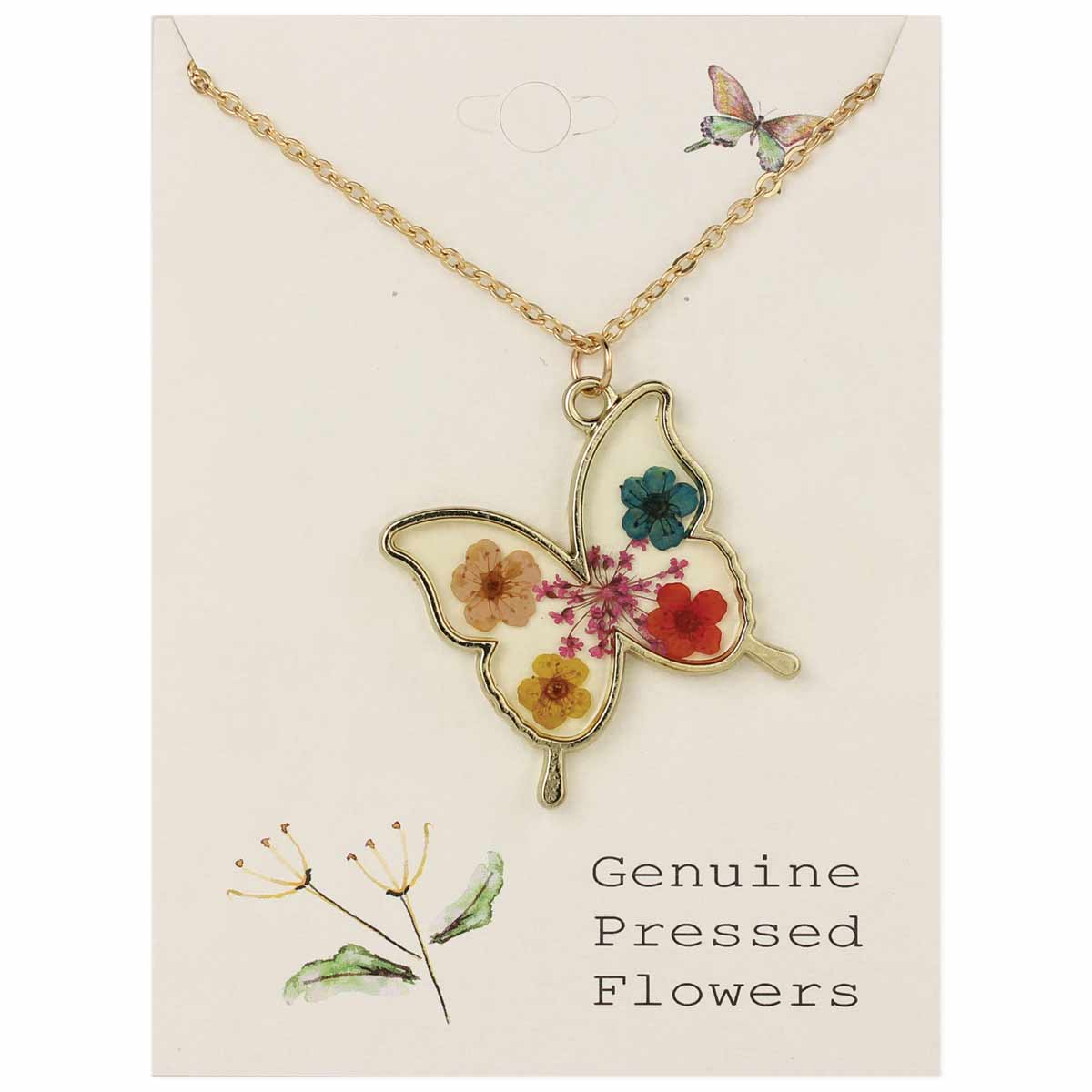 Butterfly Bouquet Dried Flower Necklace-280 Accessories-ZAD-The Lovely Closet, Women's Fashion Boutique in Alexandria, KY
