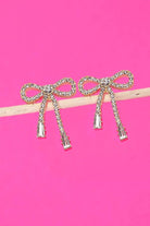 Rhinestone Bow Earring - Gold-280 Accessories-JOSSLYN by wall to wall-The Lovely Closet, Women's Fashion Boutique in Alexandria, KY