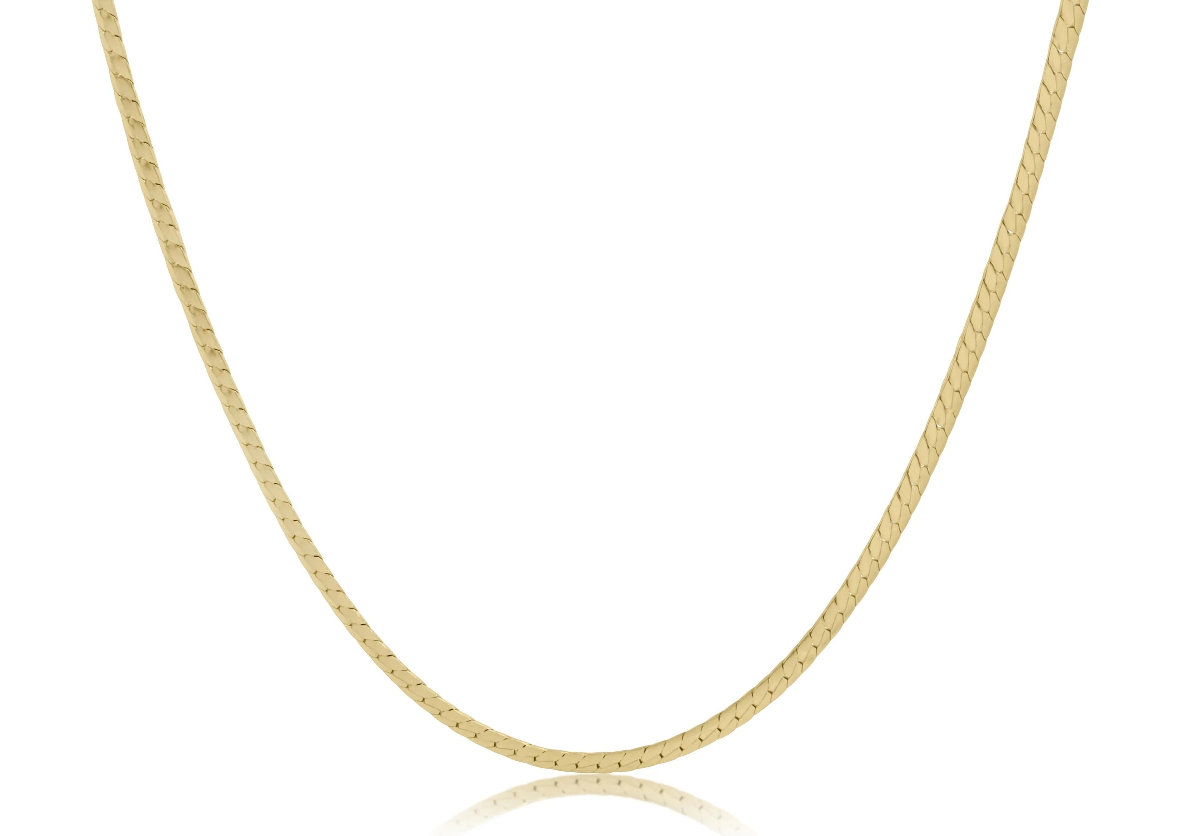 15" Choker Herringbone Chain - Gold-260 eNewton-eNewton-The Lovely Closet, Women's Fashion Boutique in Alexandria, KY