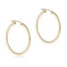 Round Gold 0.5" Hoop - Textured-260 eNewton-eNewton-The Lovely Closet, Women's Fashion Boutique in Alexandria, KY