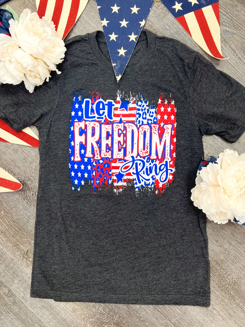 FINAL SALE - Let Freedom Ring Graphic T-Shirt