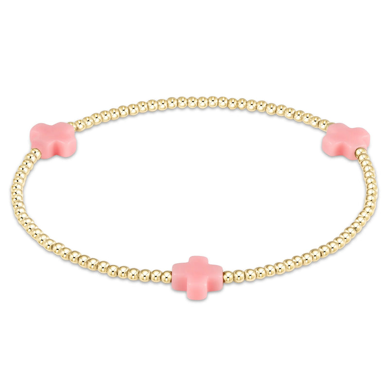 Signature Cross Gold 2mm Bracelet