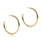 1.5” 3mm Gold Post Hoop-Earrings-eNewton-The Lovely Closet, Women's Fashion Boutique in Alexandria, KY