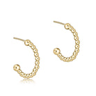 1’ Beaded 2mm Post Hoop-Earrings-eNewton-The Lovely Closet, Women's Fashion Boutique in Alexandria, KY