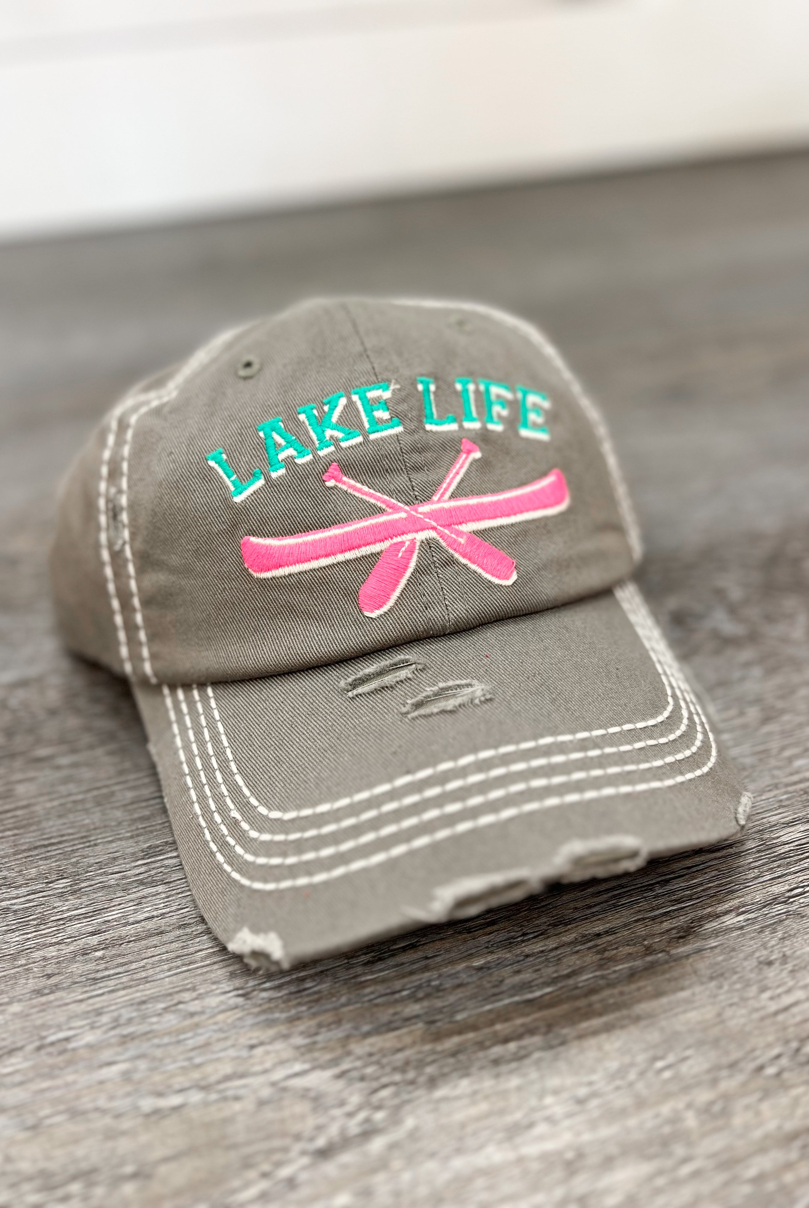 FINAL SALE Lake Life Baseball Hat-Hats-The Lovely Closet-The Lovely Closet, Women's Fashion Boutique in Alexandria, KY