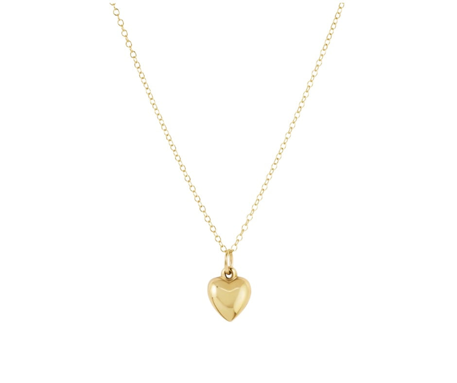 16" Necklace Gold - Love Plush Small Gold Charm-260 eNewton-eNewton-The Lovely Closet, Women's Fashion Boutique in Alexandria, KY