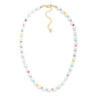 Pearl & Faceted Multi Color Bead Necklace-280 Accessories-judson-The Lovely Closet, Women's Fashion Boutique in Alexandria, KY