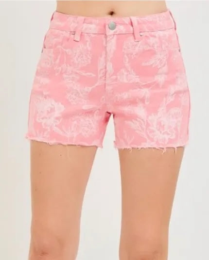 RISEN High Rise Printed Shorts-100 Short Sleeve Tops-Risen-The Lovely Closet, Women's Fashion Boutique in Alexandria, KY