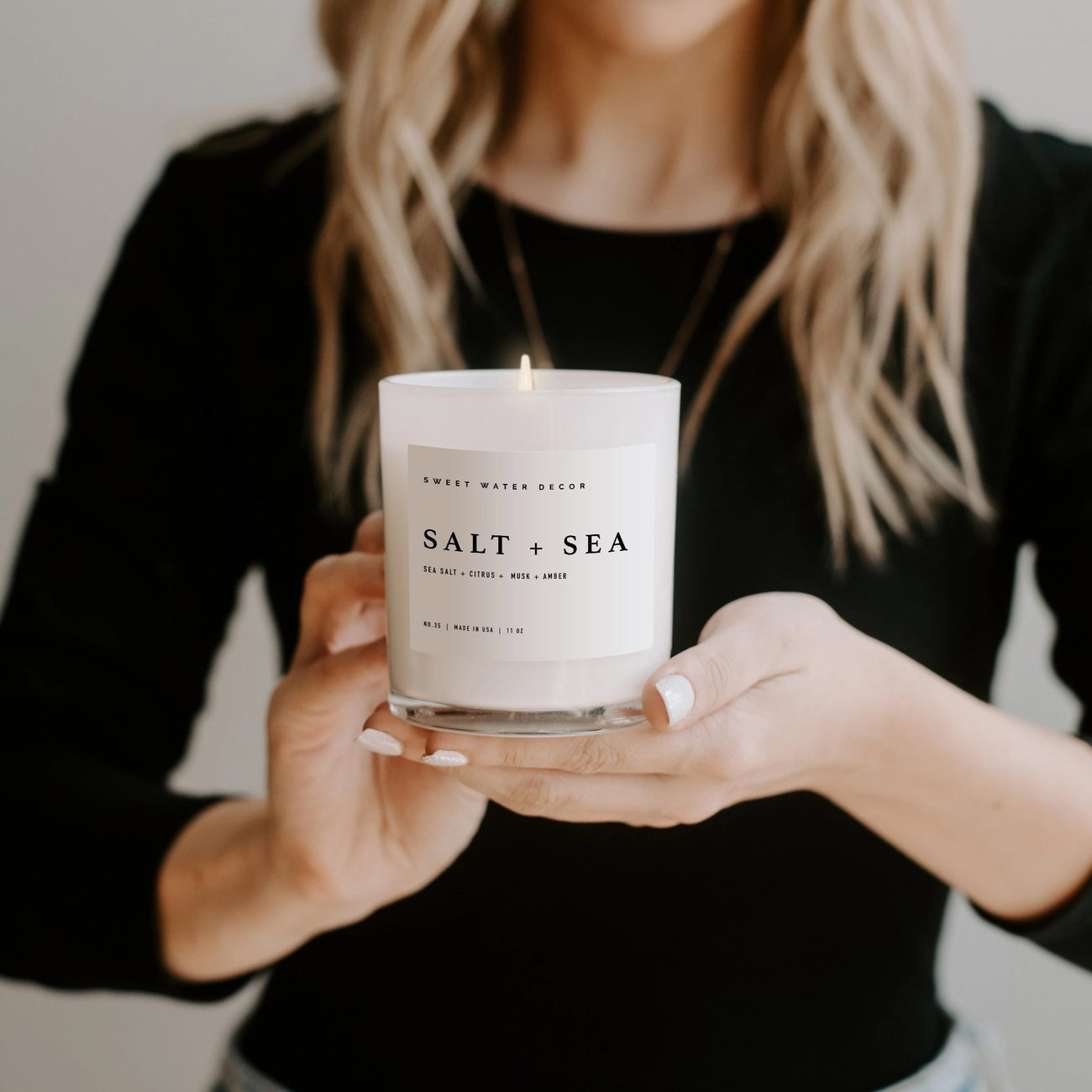 Salt and Sea 15oz Soy Candle-310 Gift-Sweet Water Decor-The Lovely Closet, Women's Fashion Boutique in Alexandria, KY