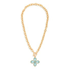 Chain Link Toggle Clasp Necklace - Blue-280 Accessories-judson-The Lovely Closet, Women's Fashion Boutique in Alexandria, KY