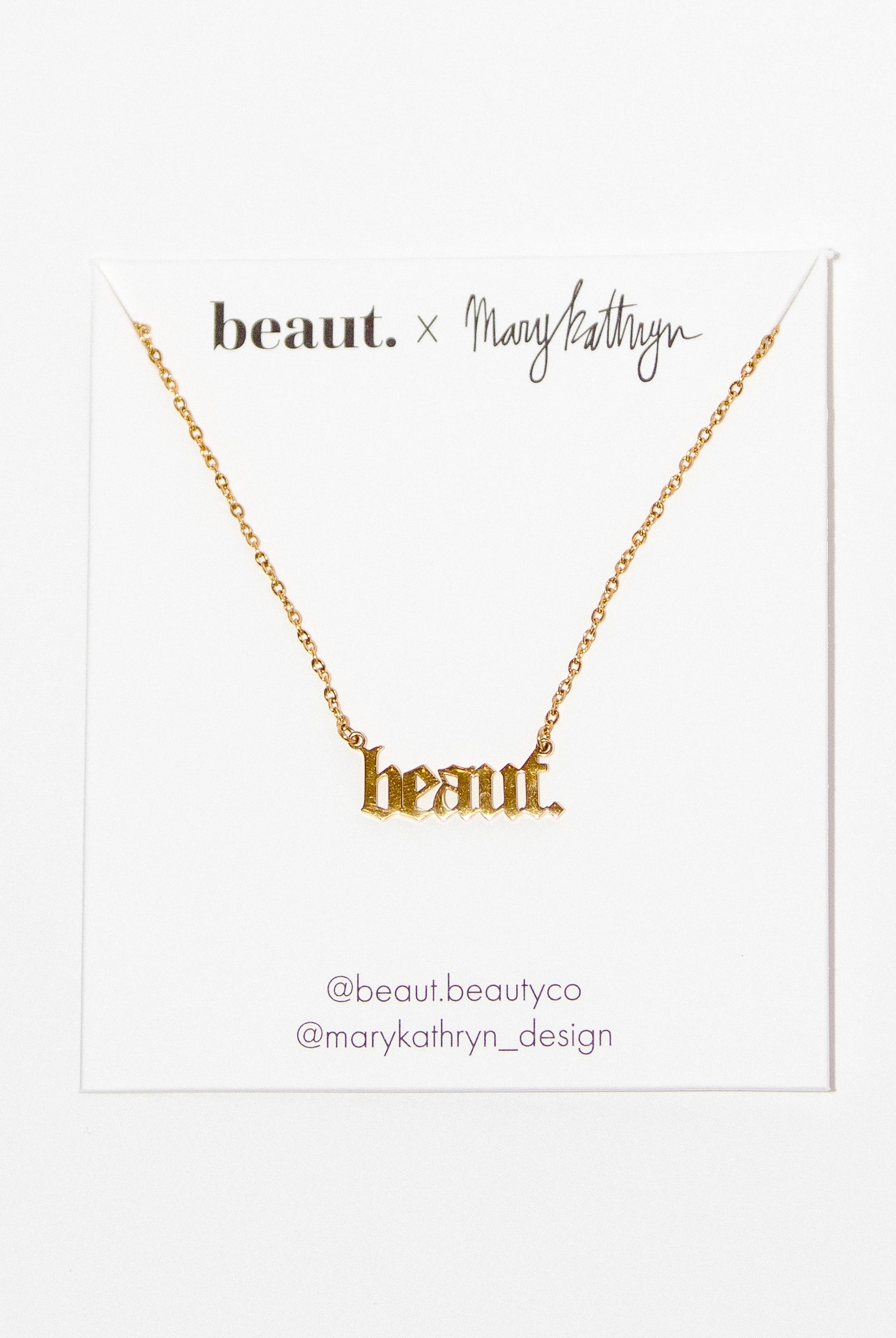 beaut. x mary kathryn necklace-Necklaces-beaut.beautyco.-The Lovely Closet, Women's Fashion Boutique in Alexandria, KY