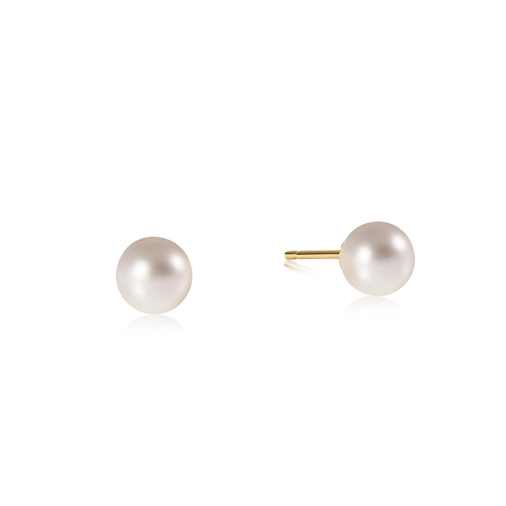 Classic 6mm Pearl Ball Stud-Earrings-eNewton-The Lovely Closet, Women's Fashion Boutique in Alexandria, KY
