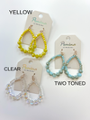 Iridescent Beaded Tear Drop Earring-The Lovely Closet-The Lovely Closet, Women's Fashion Boutique in Alexandria, KY