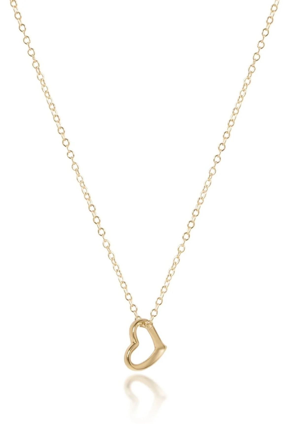 16” Love Small Gold Charm Necklace-260 eNewton-eNewton-The Lovely Closet, Women's Fashion Boutique in Alexandria, KY