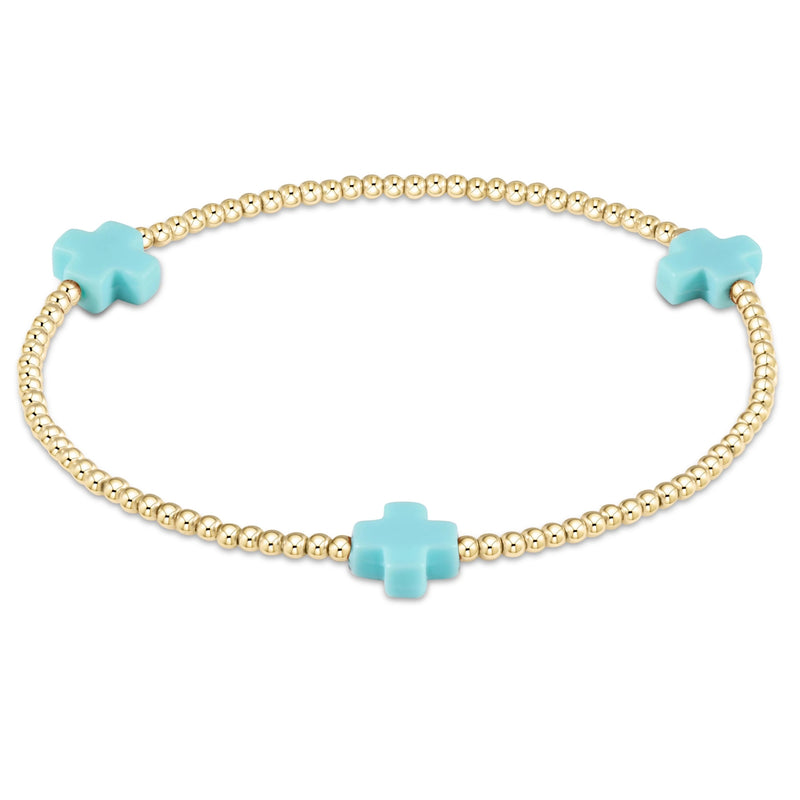 Signature Cross Gold 2mm Bracelet
