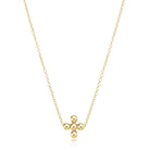 Beaded Signature Gold Cross Necklace-260 eNewton-eNewton-The Lovely Closet, Women's Fashion Boutique in Alexandria, KY