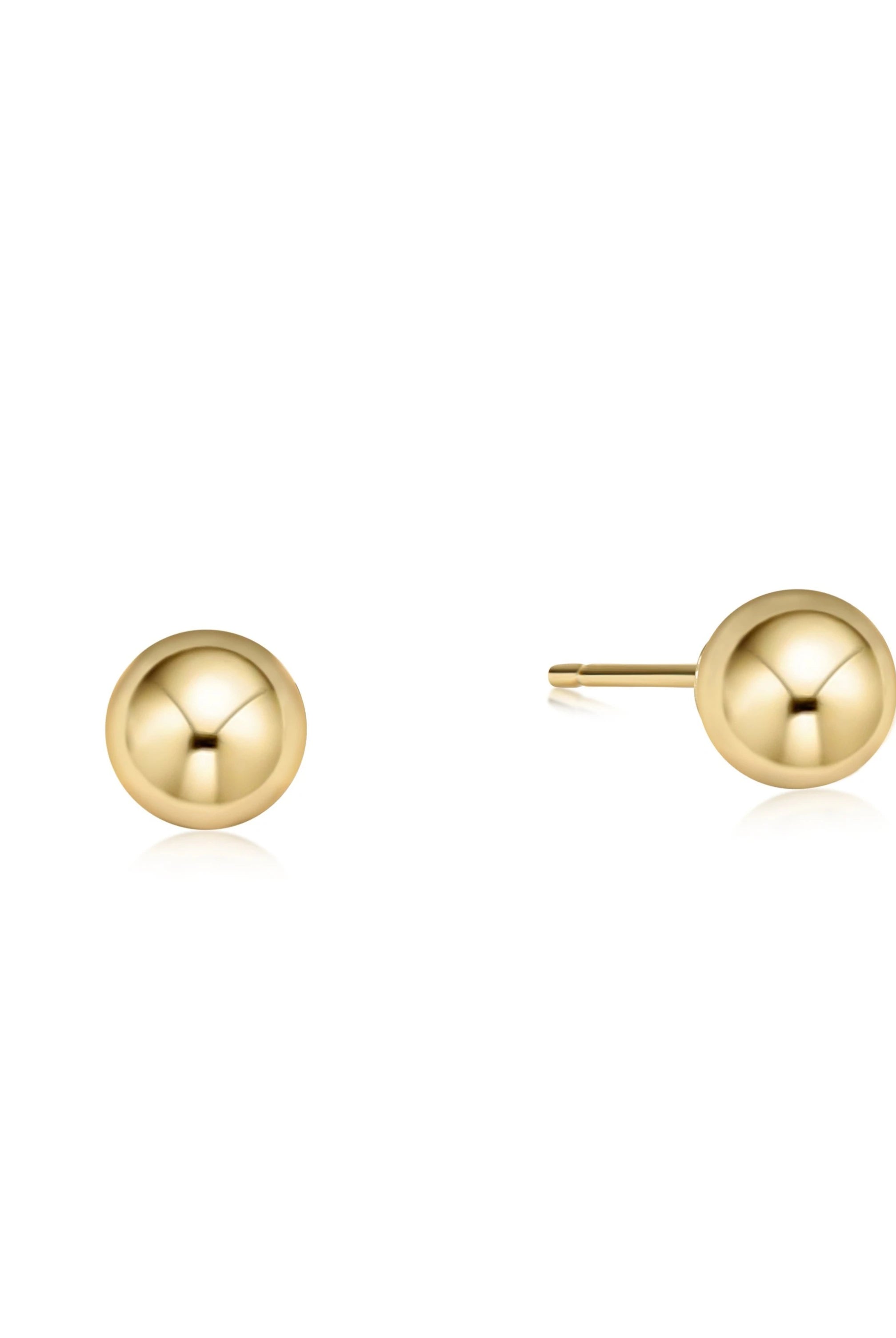 Classic 6mm Gold Ball Stud-Earrings-eNewton-The Lovely Closet, Women's Fashion Boutique in Alexandria, KY