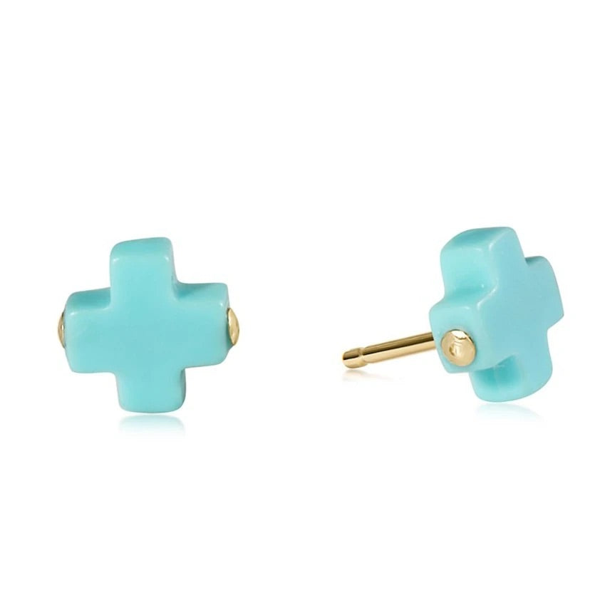 Signature Cross Stud-Earrings-eNewton-The Lovely Closet, Women's Fashion Boutique in Alexandria, KY
