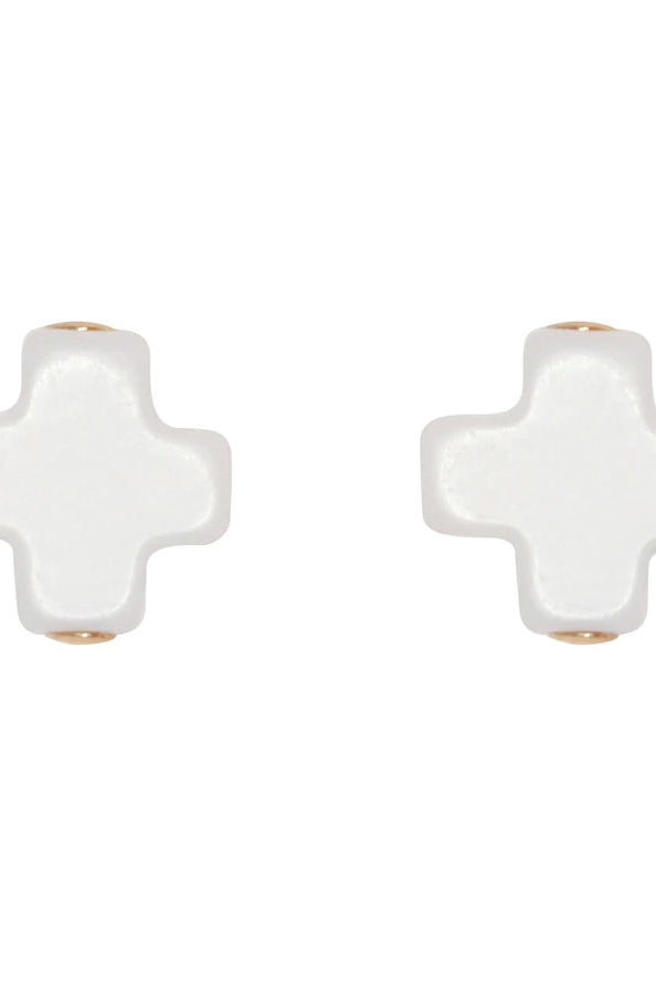 Signature Cross Stud-Earrings-eNewton-The Lovely Closet, Women's Fashion Boutique in Alexandria, KY