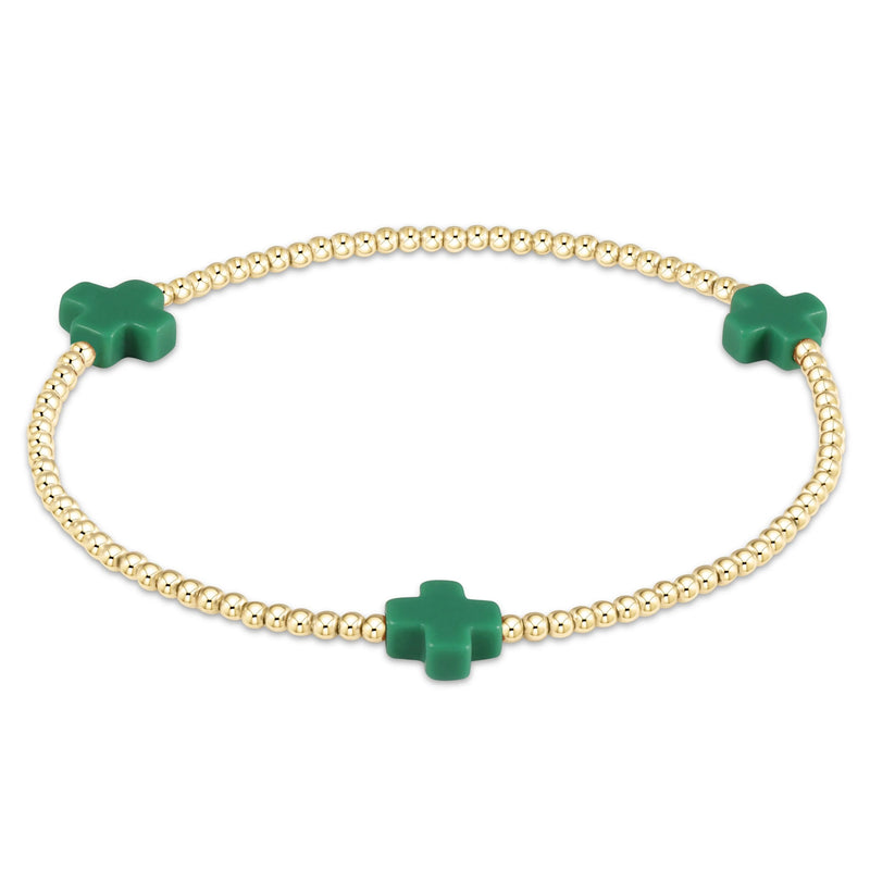 Signature Cross Gold 2mm Bracelet