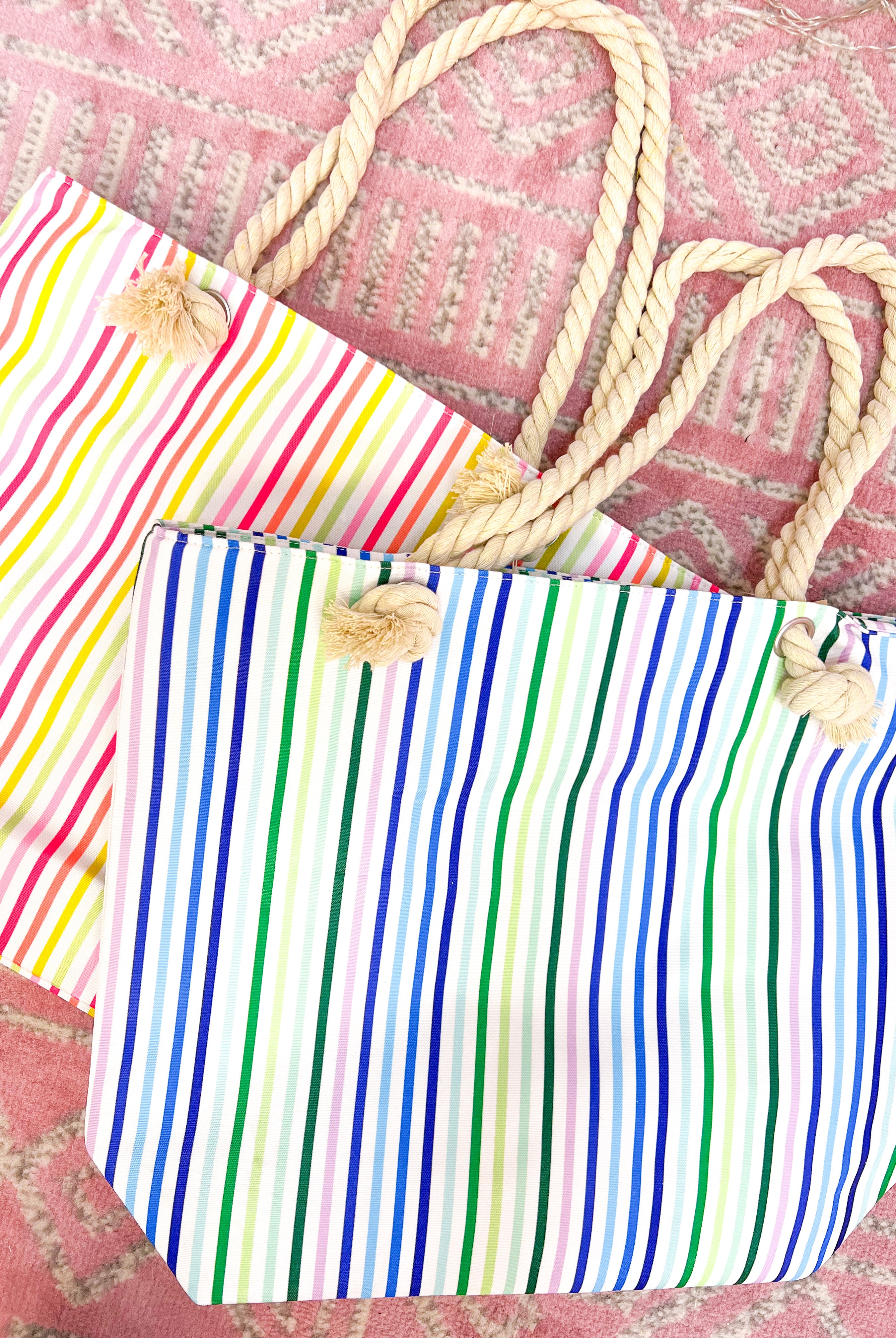 Summer Stripes Tote-Tote Bags-The Lovely Closet-The Lovely Closet, Women's Fashion Boutique in Alexandria, KY