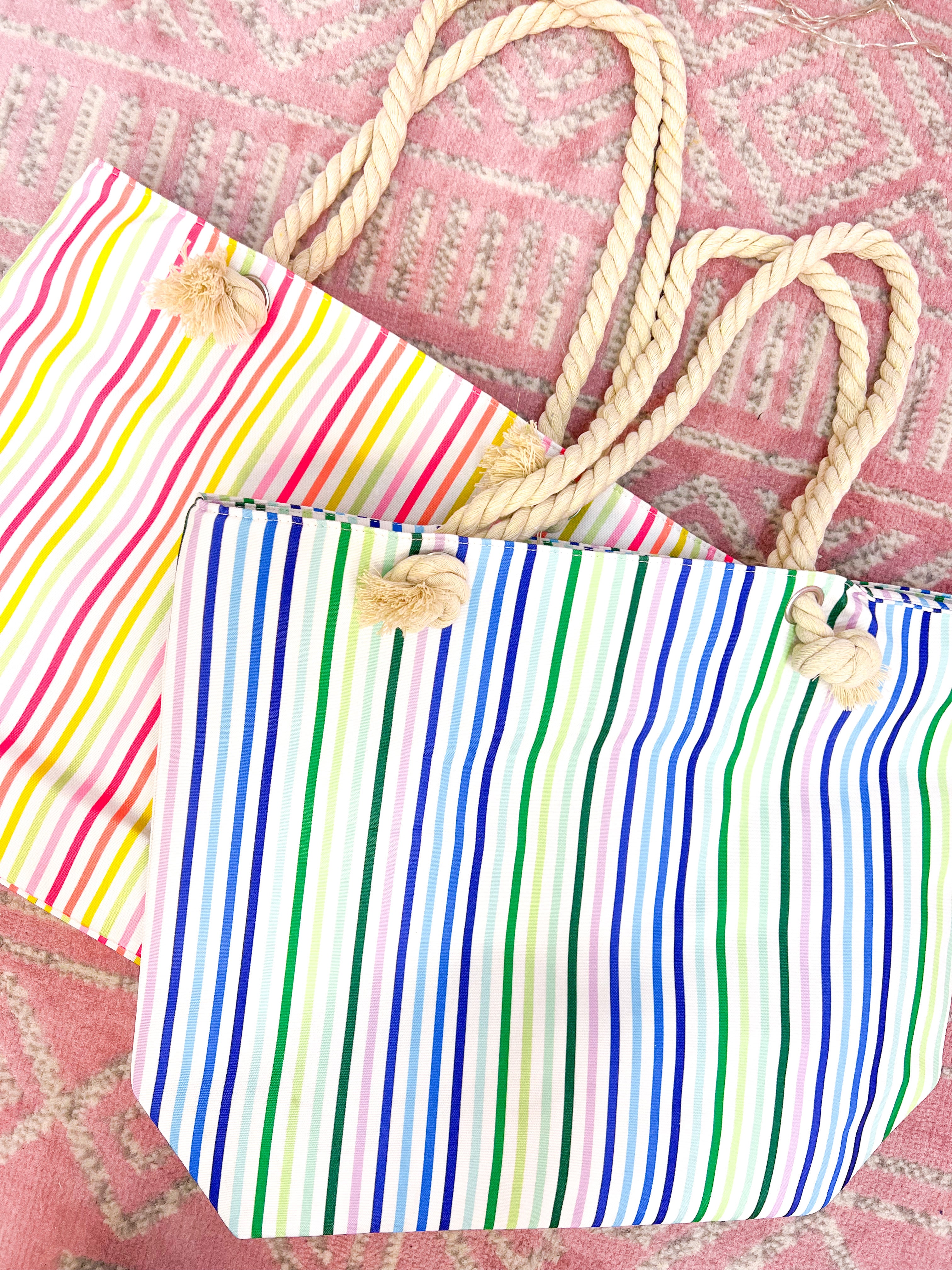 Summer Stripes Tote-290 Bag/Handbags-The Lovely Closet-The Lovely Closet, Women's Fashion Boutique in Alexandria, KY