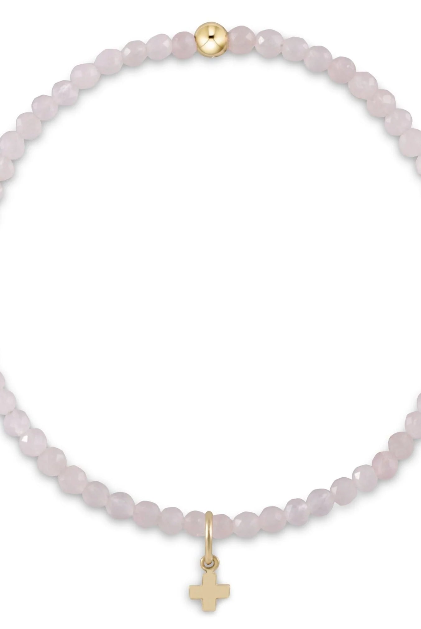 Egirl Rose Quartz Gemstone 3mm Bead Bracelet-Bracelets-eNewton-The Lovely Closet, Women's Fashion Boutique in Alexandria, KY