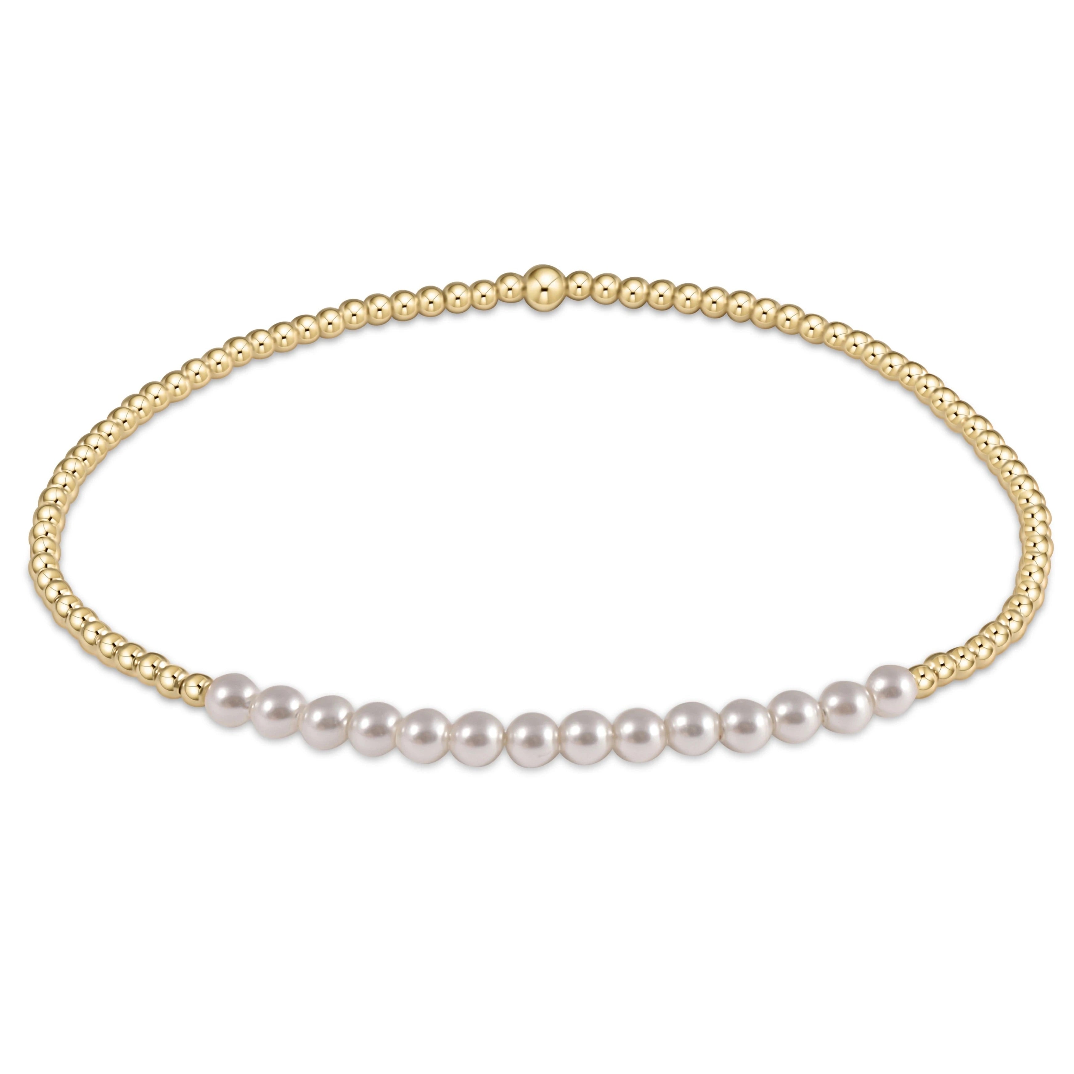 Gold Bliss Pearl Bracelet-Bracelets-eNewton-The Lovely Closet, Women's Fashion Boutique in Alexandria, KY