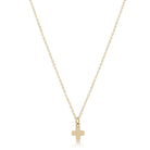 16’ Signature Cross Small Gold Necklace-Necklaces-eNewton-The Lovely Closet, Women's Fashion Boutique in Alexandria, KY